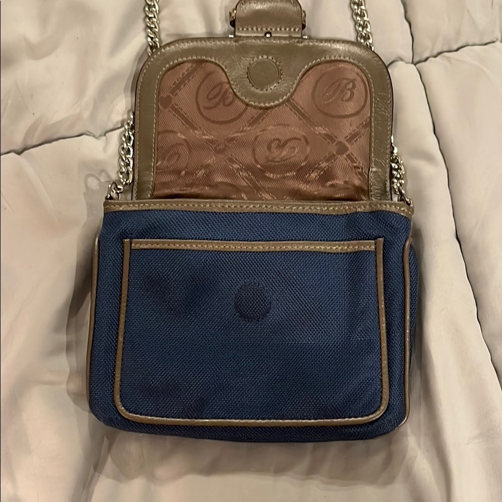 Brighton Blue and Snake Print Chain Shoulder Bag - Picture 4 of 8